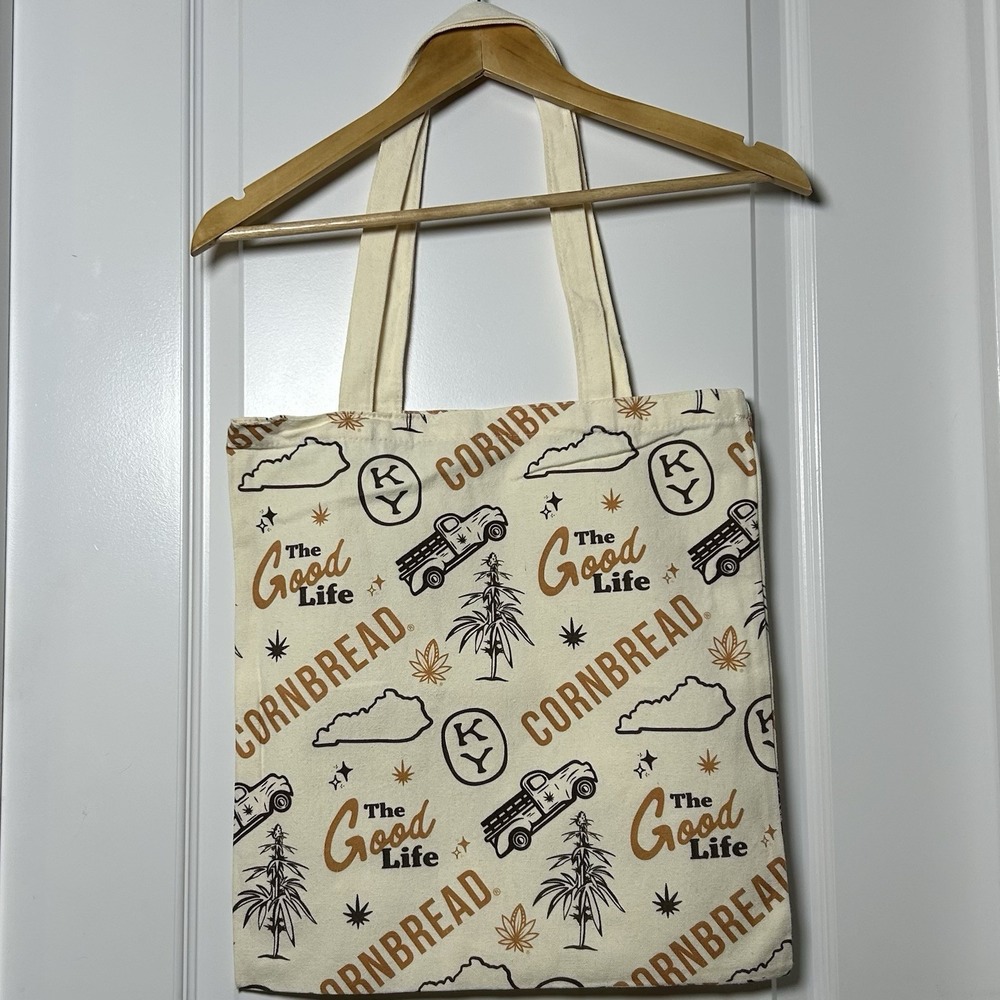 Cornbread Hemp The Good Life Kentucky Graphic Print Canvas Tote Bag - Picture 2 of 2